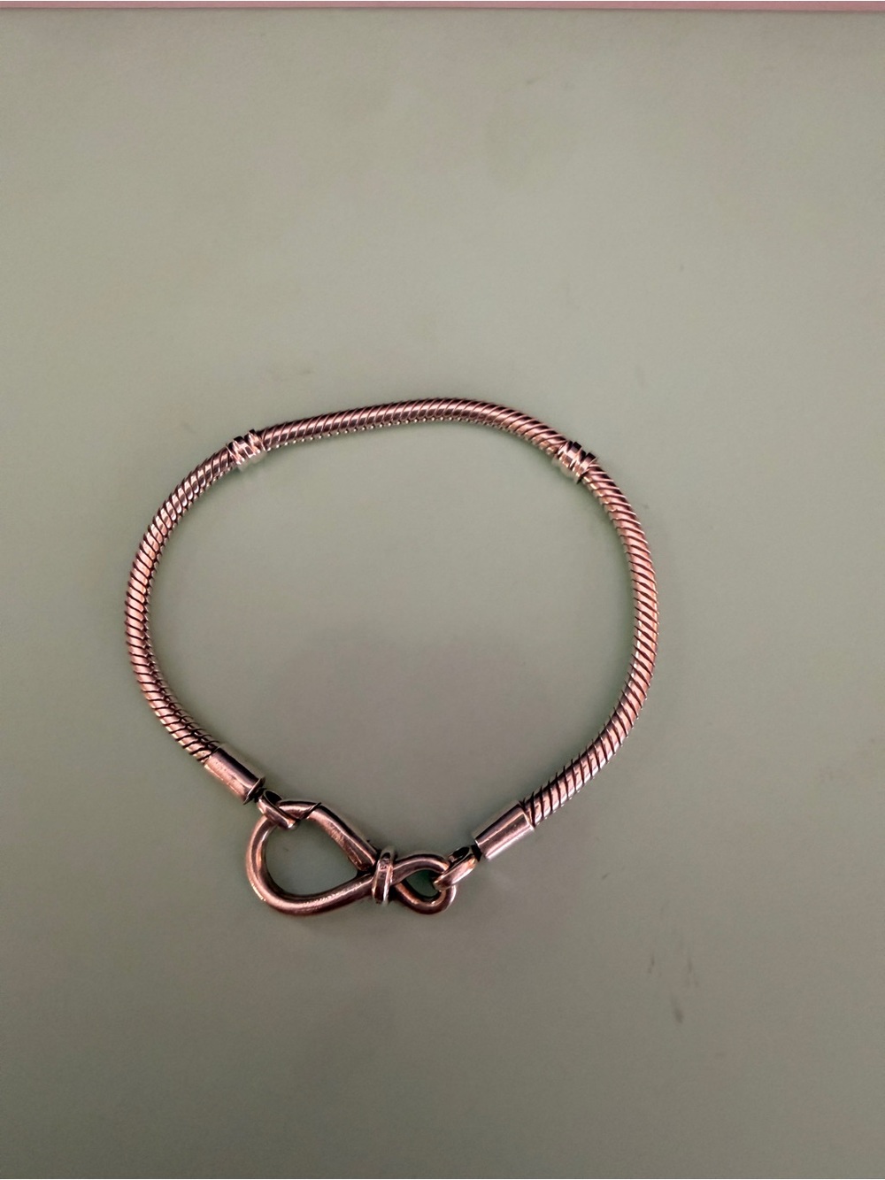 Pandora clasp charm bracelet sterling silver 6.5 inches - RETIRED